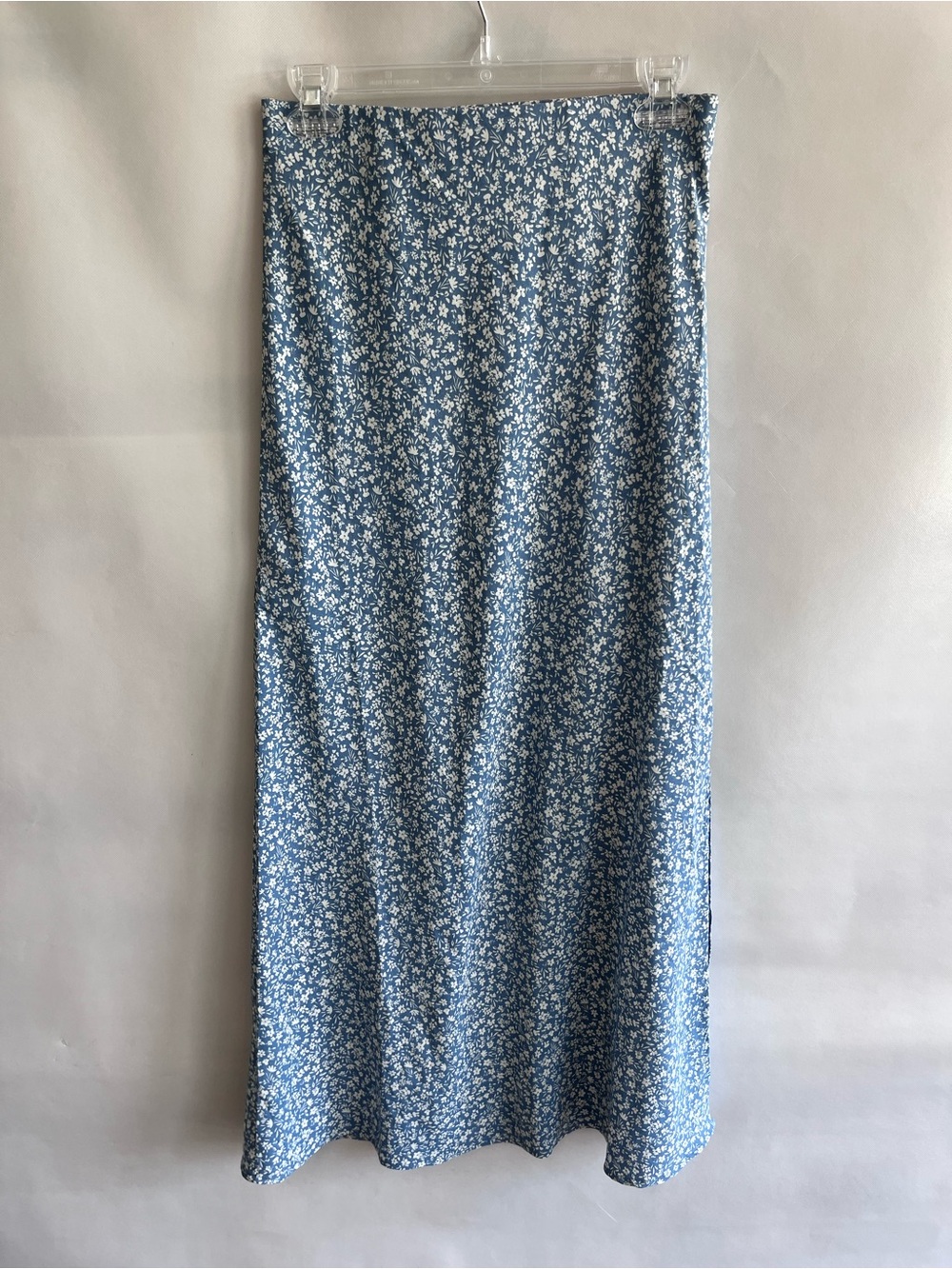 Altar'd State Blue and White Floral Midi Skirt